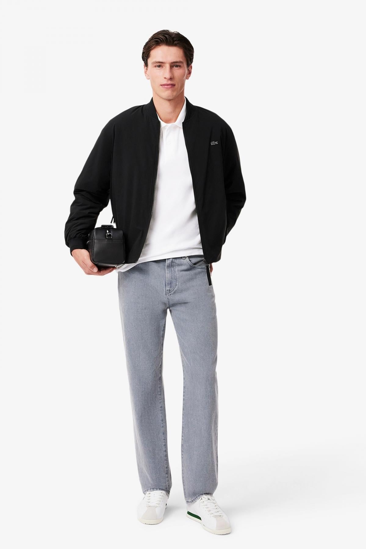 LACOSTE SHORT SLEEVED RIBBED COLLAR en color BLANCO (4)