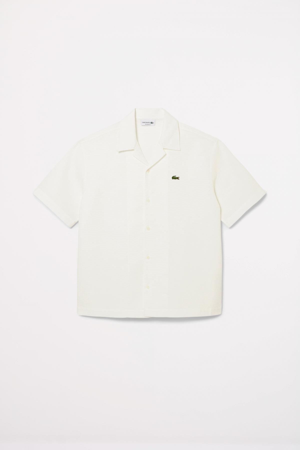 LACOSTE SHORT SLEEVED CASUAL SHIRT en color BLANCO (3)