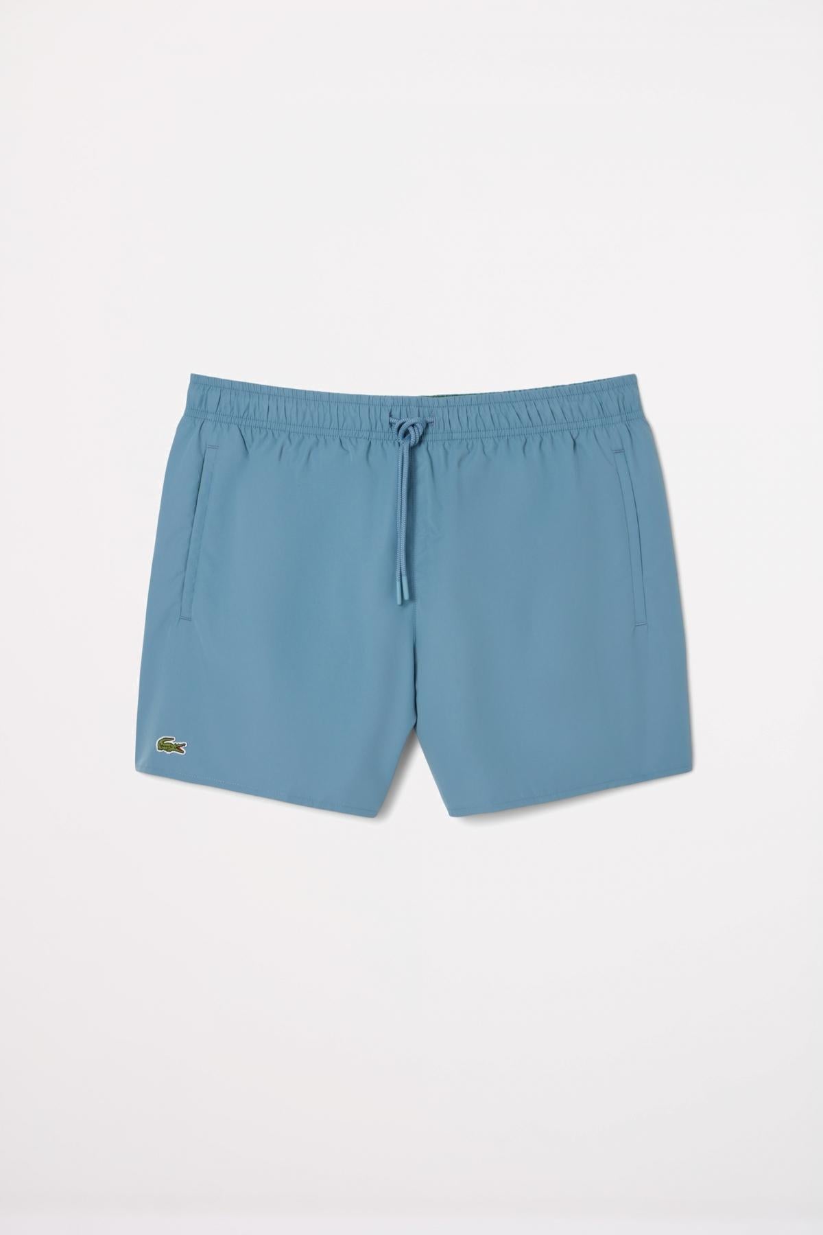 LACOSTE SHORT SLEEVED RIBBED COLLAR en color AZUL (1)