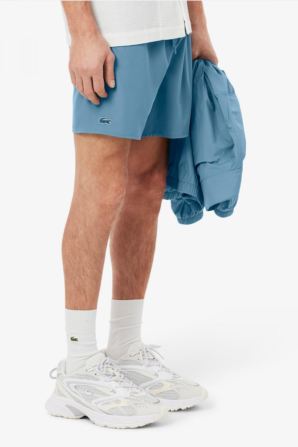 LACOSTE SHORT SLEEVED RIBBED COLLAR en color AZUL (5)