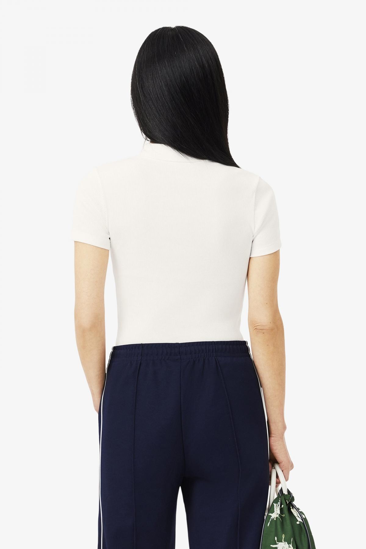 LACOSTE RIBBED COLLAR SHIRT en color BLANCO  (3)