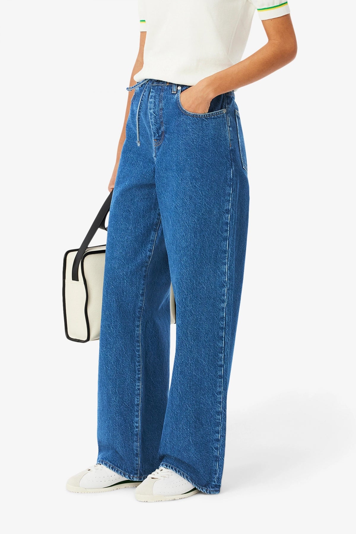 LACOSTE WIDE FIT DENIM JEANS en color AZUL (1)