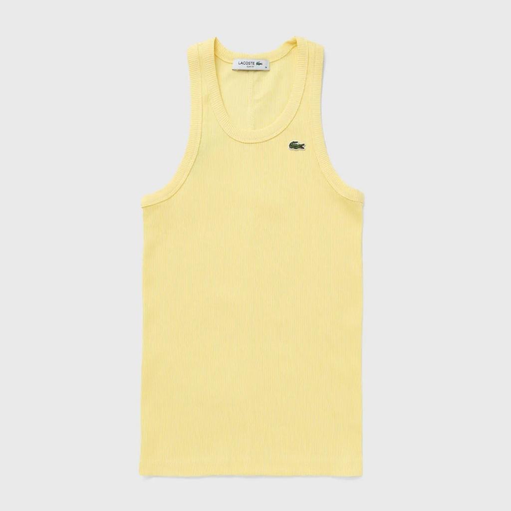 LACOSTE SLIM FIT COTTON TANK TOP en color AMARILLO (4)