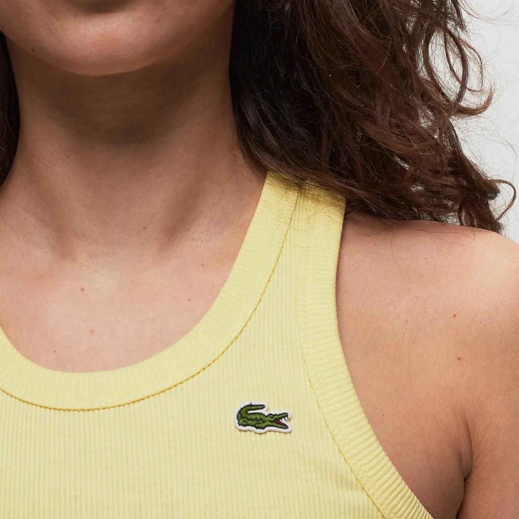 LACOSTE SLIM FIT COTTON TANK TOP en color AMARILLO (6)