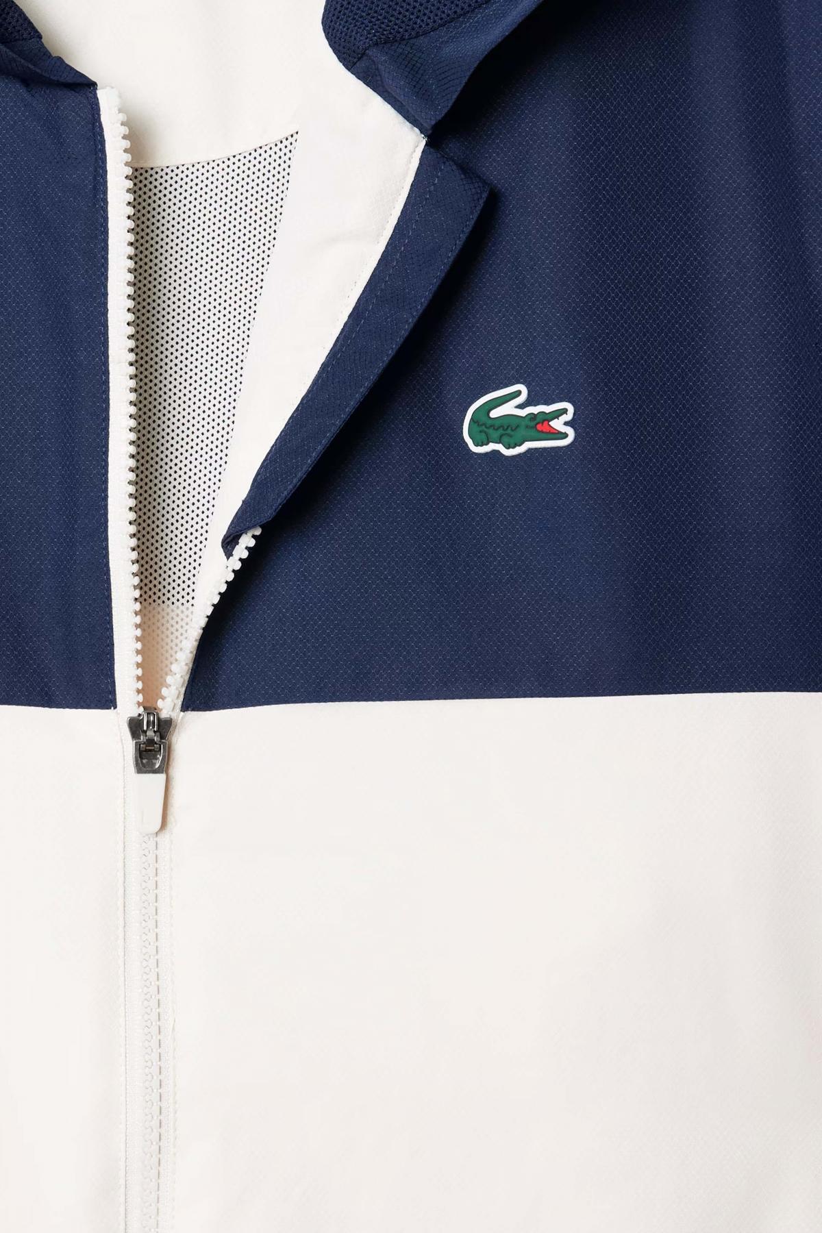 LACOSTE TENNIS WATER-REPELLENT HOODED JACKET en color AZUL (2)