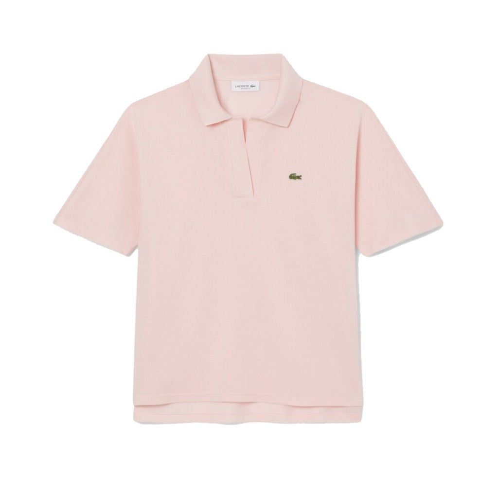 LACOSTE RELAXED FIT FLUID PIQUE POLO SHIRT en color ROSA (4)