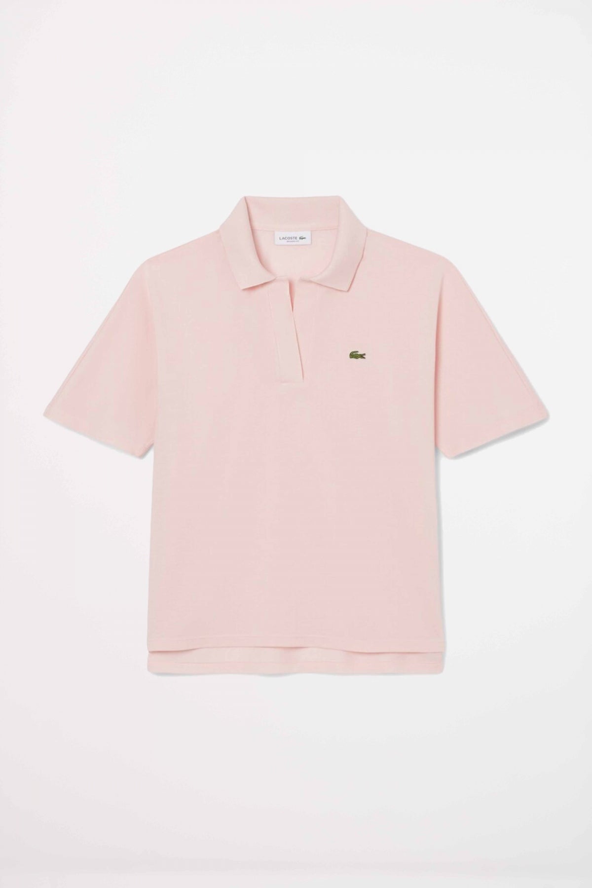LACOSTE RELAXED FIT FLUID PIQUE POLO SHIRT en color ROSA (1)