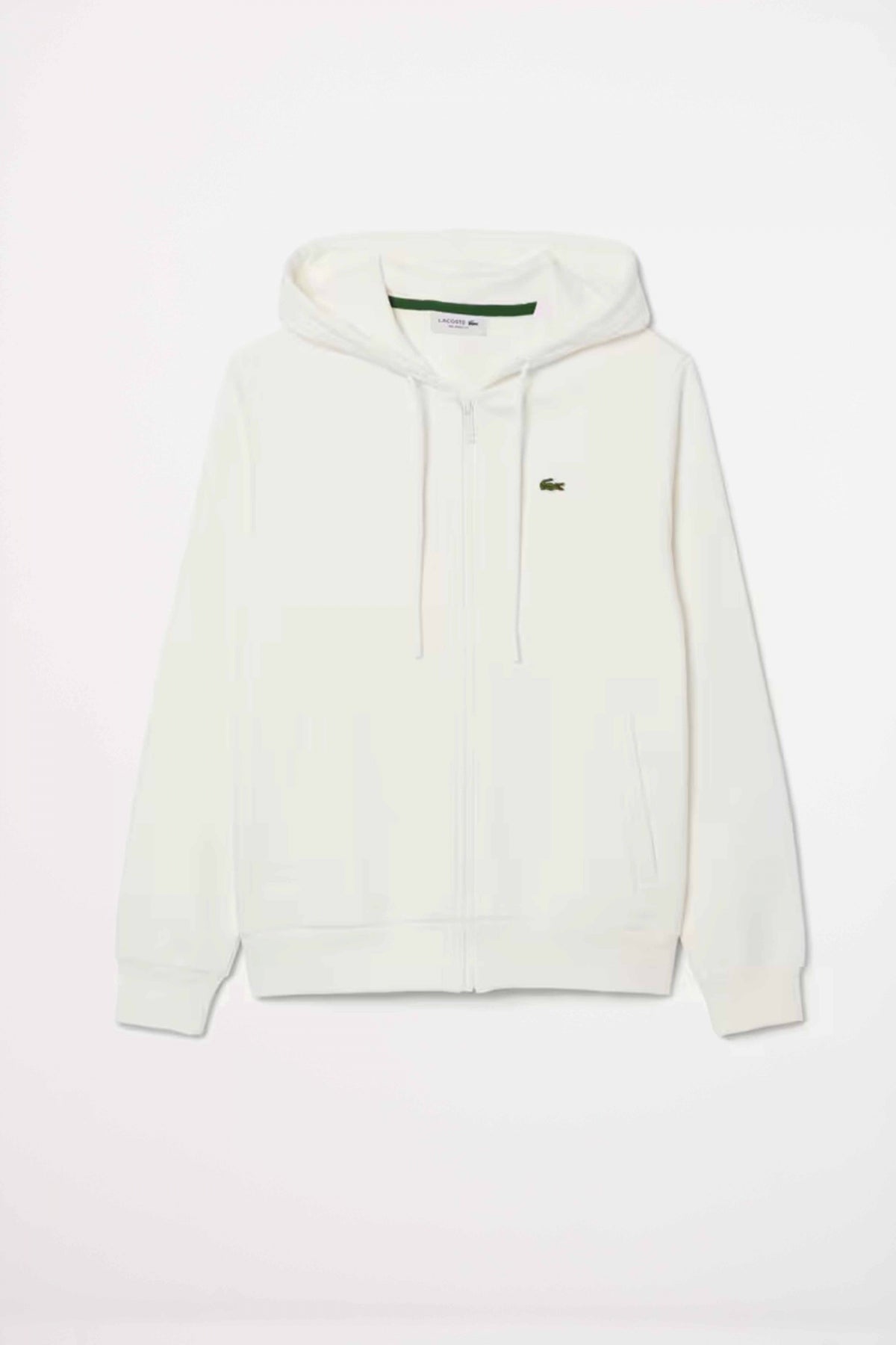 LACOSTE ZIPPED FLEECE HOODIE en color BLANCO (2)