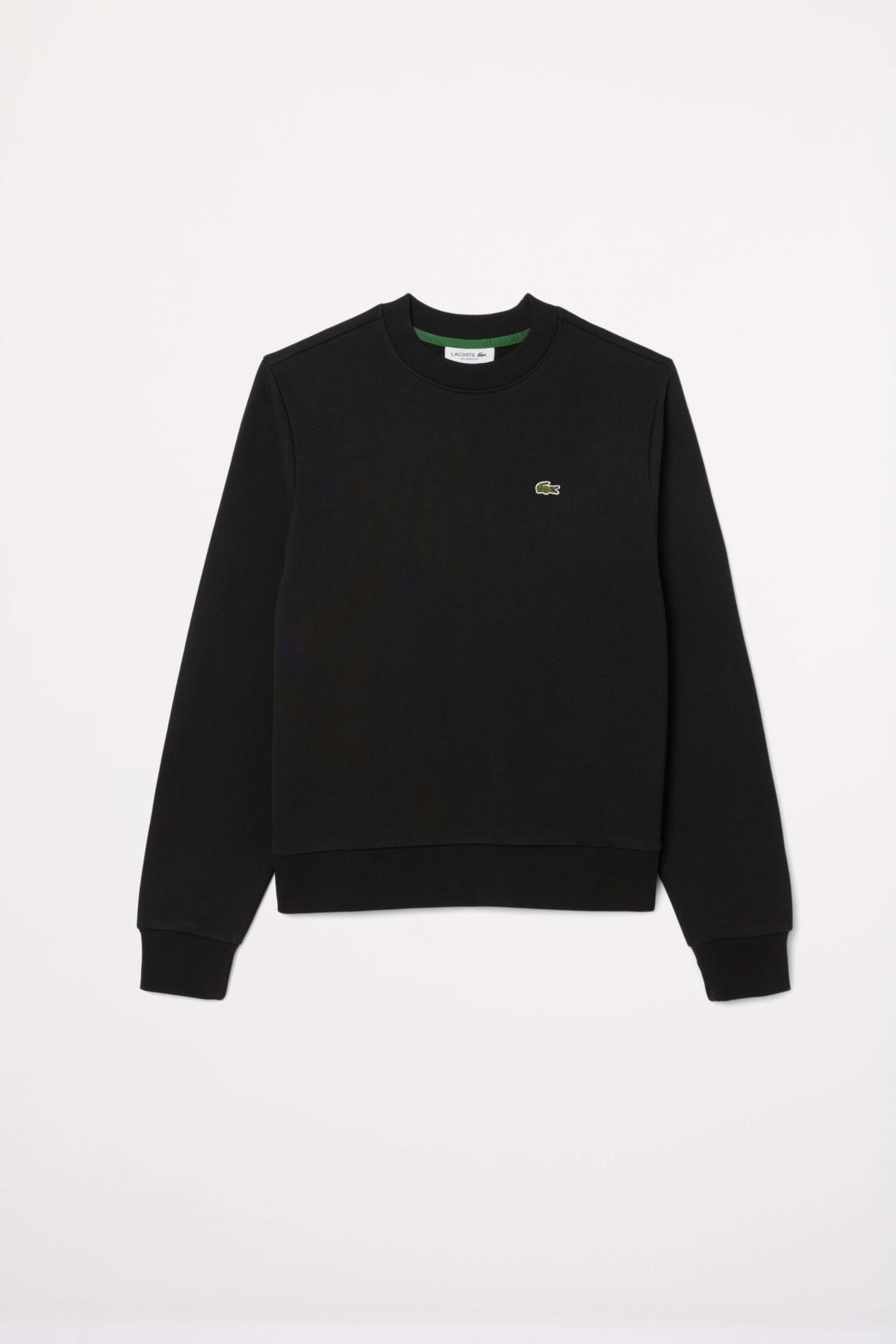 LACOSTE RELAXED FIT FLEECE CREW NECK en color NEGRO (2)