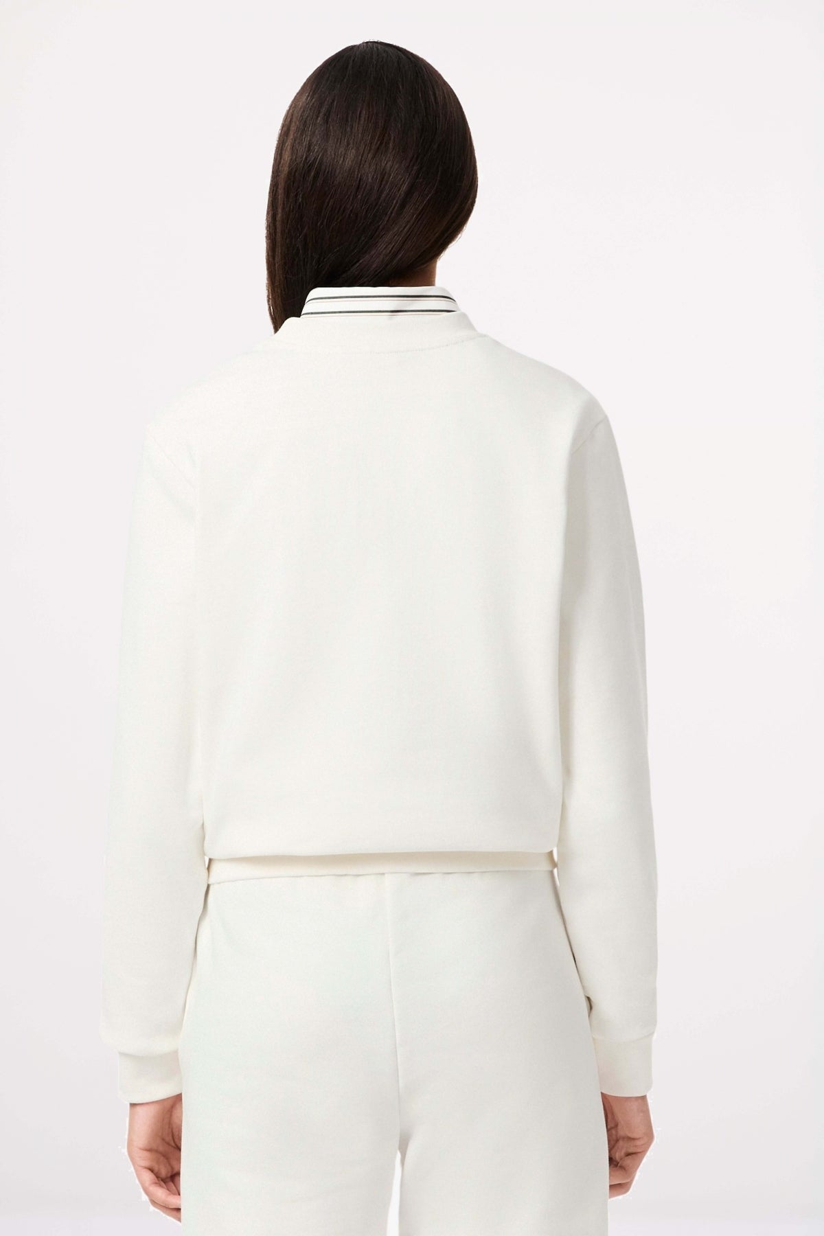 LACOSTE RELAXED FIT FLEECE CREW NECK en color BLANCO (3)