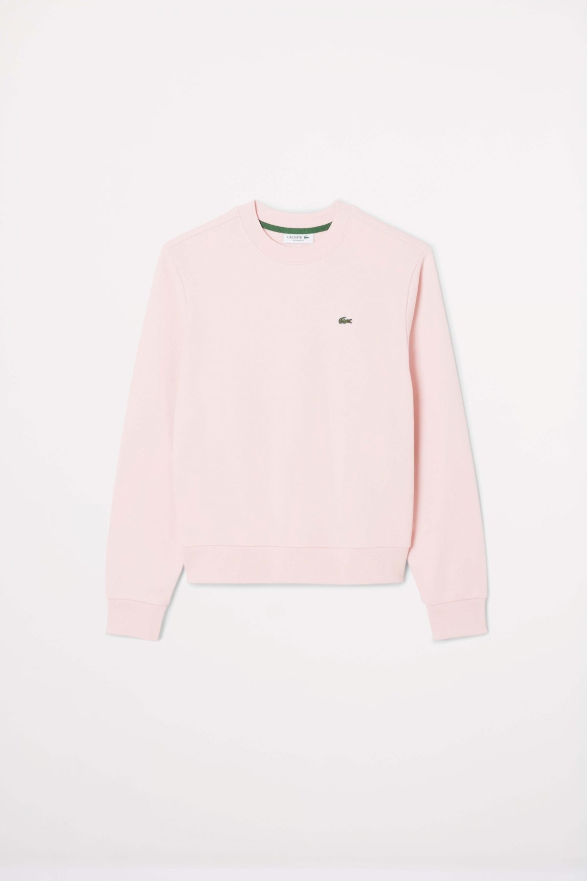 LACOSTE RELAXED FIT FLEECE CREW NECK en color ROSA (1)