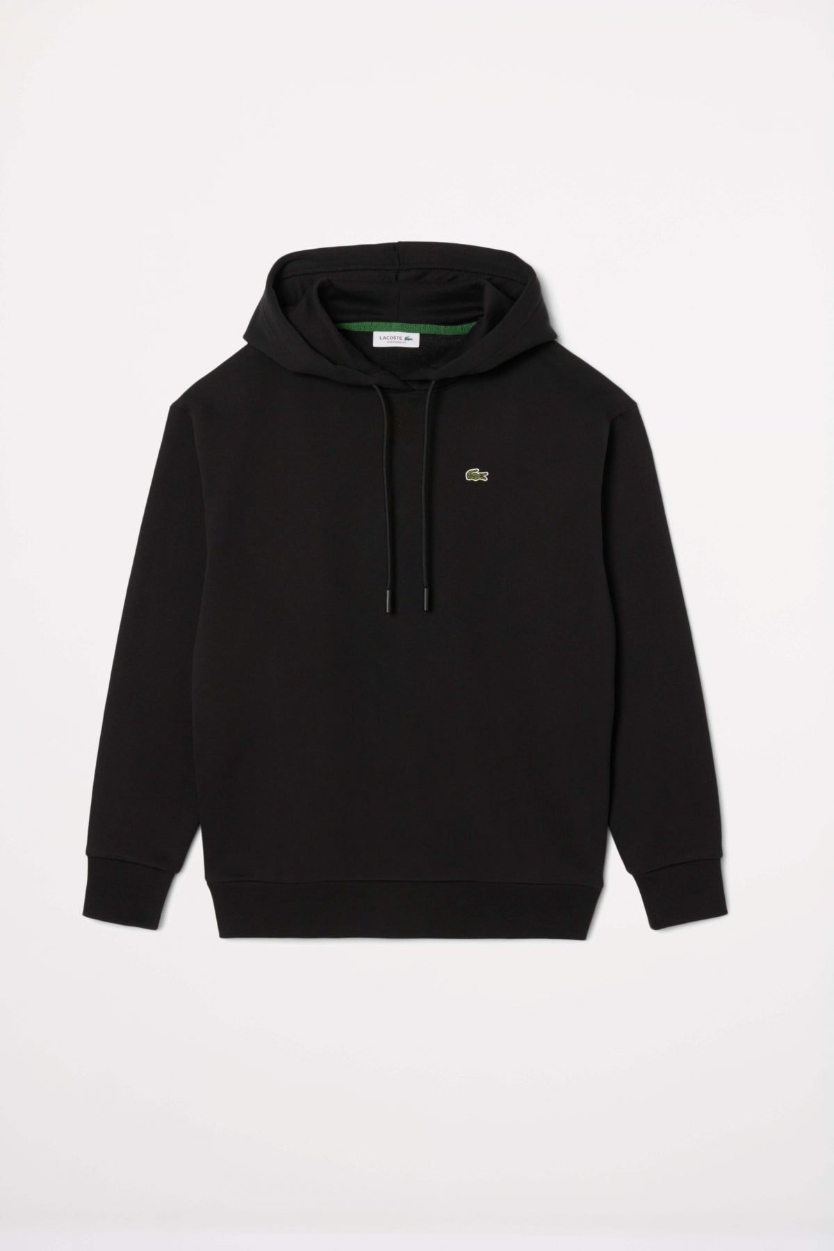 LACOSTE OVERSIZED FLEECE HOODIE en color NEGRO (2)