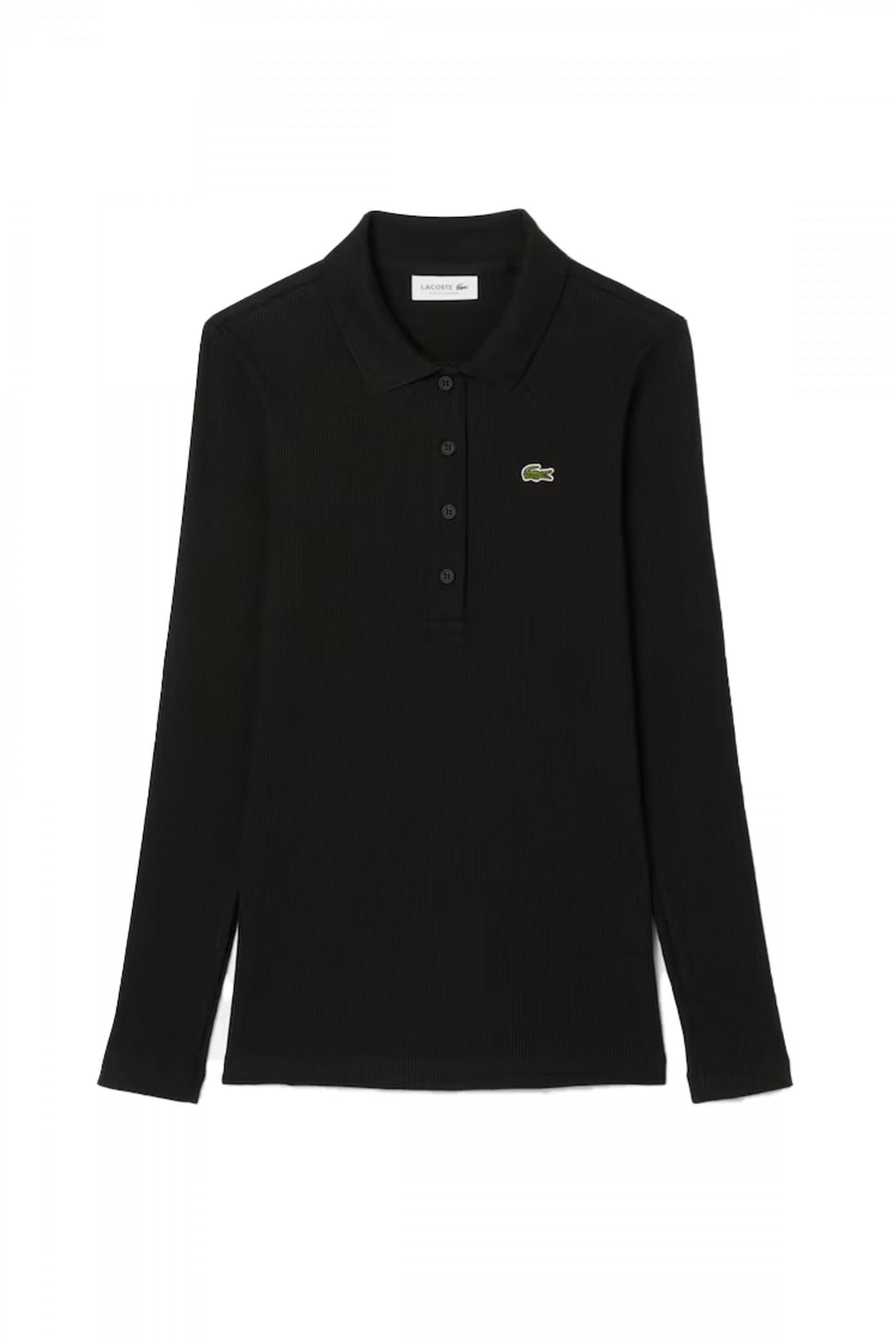 LACOSTE RIBBED COLLAR SHIRT en color NEGRO (2)