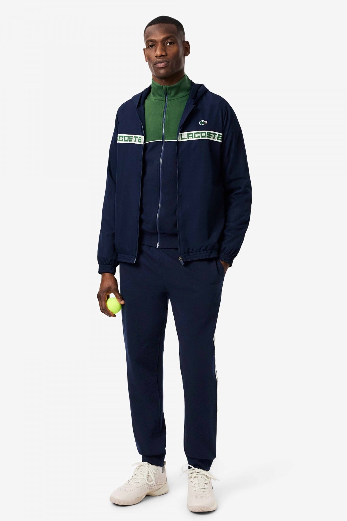 LACOSTE TENNIS ZIP-UP COLORBLOCK SWEATSHIRT en color AZUL (4)