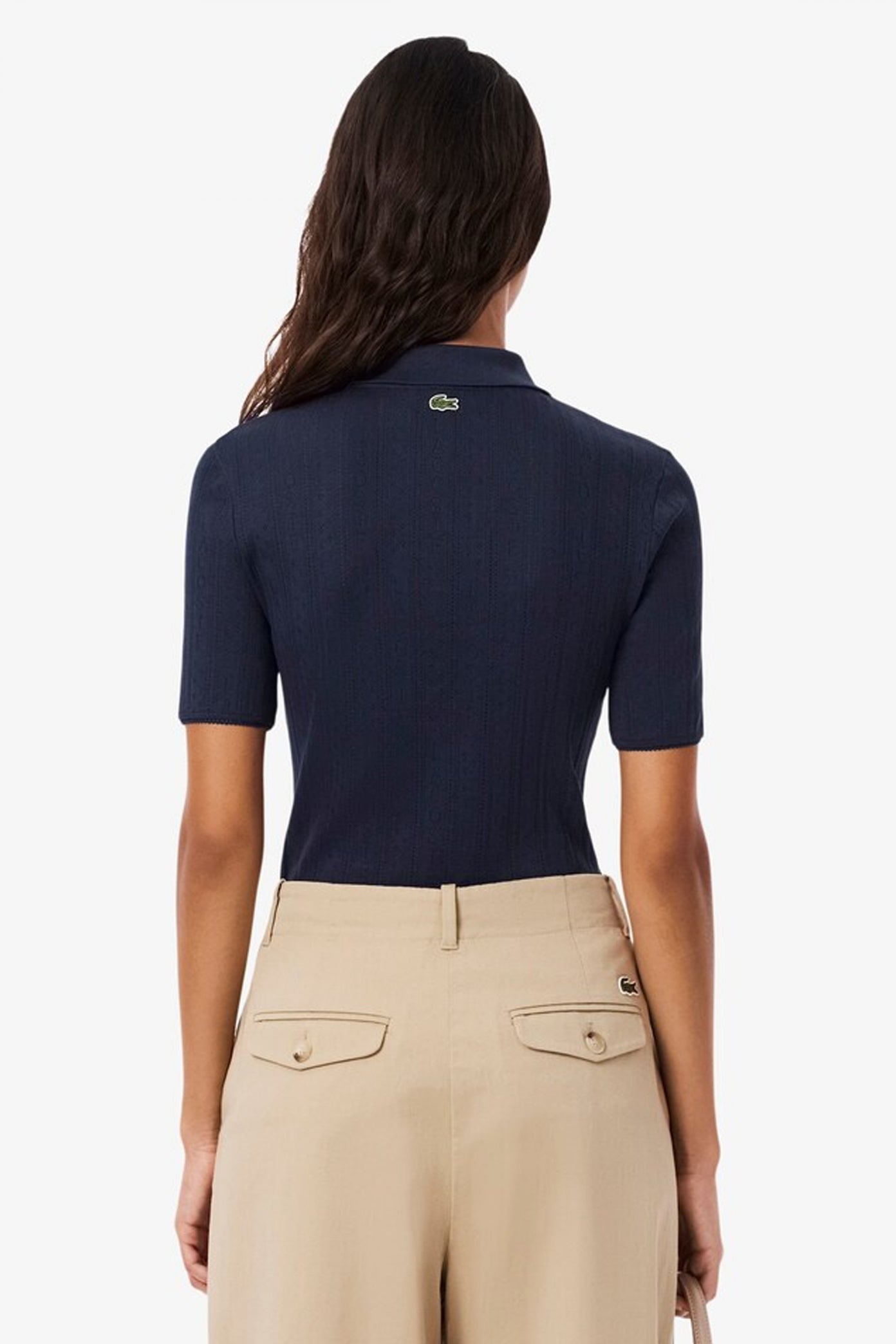 LACOSTE RIBBED COLLAR SHIRT en color AZUL (3)
