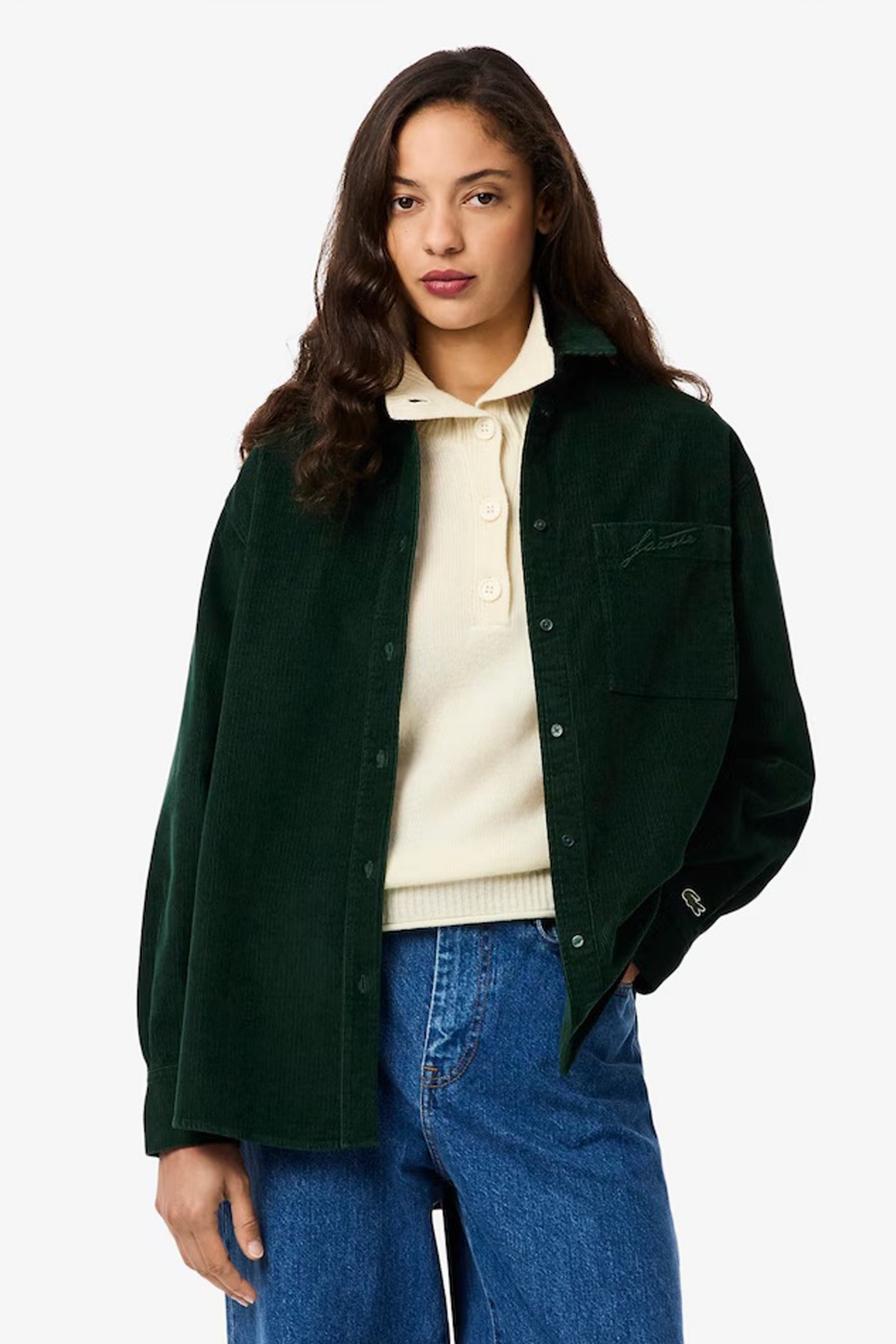 LACOSTE LONG SLEEVED SHIRT en color VERDE (1)