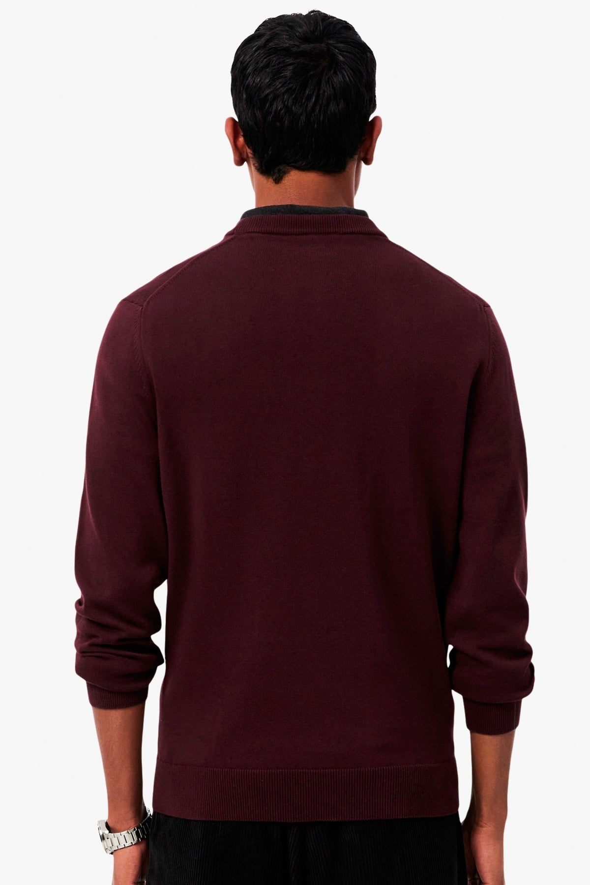 LACOSTE AH CREWNECKS SWEATERS en color BURDEOS (2)