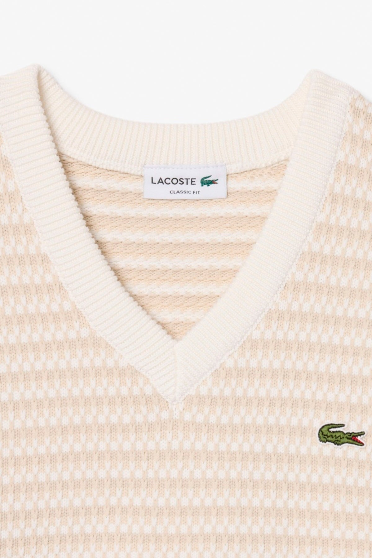 LACOSTE AH SLEEVELESS SWEATERS en color BEIS (3)