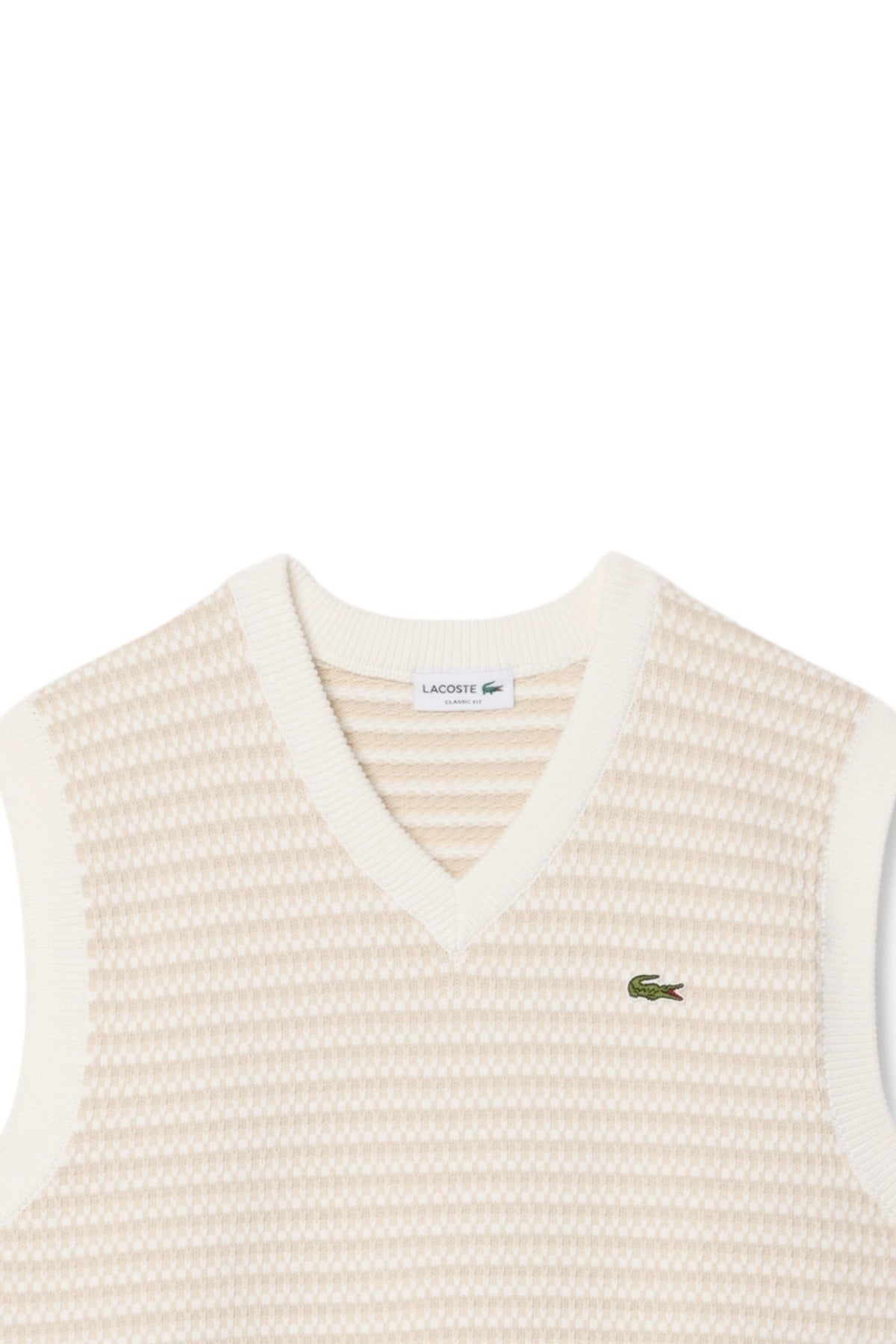 LACOSTE AH SLEEVELESS SWEATERS en color BEIS (4)
