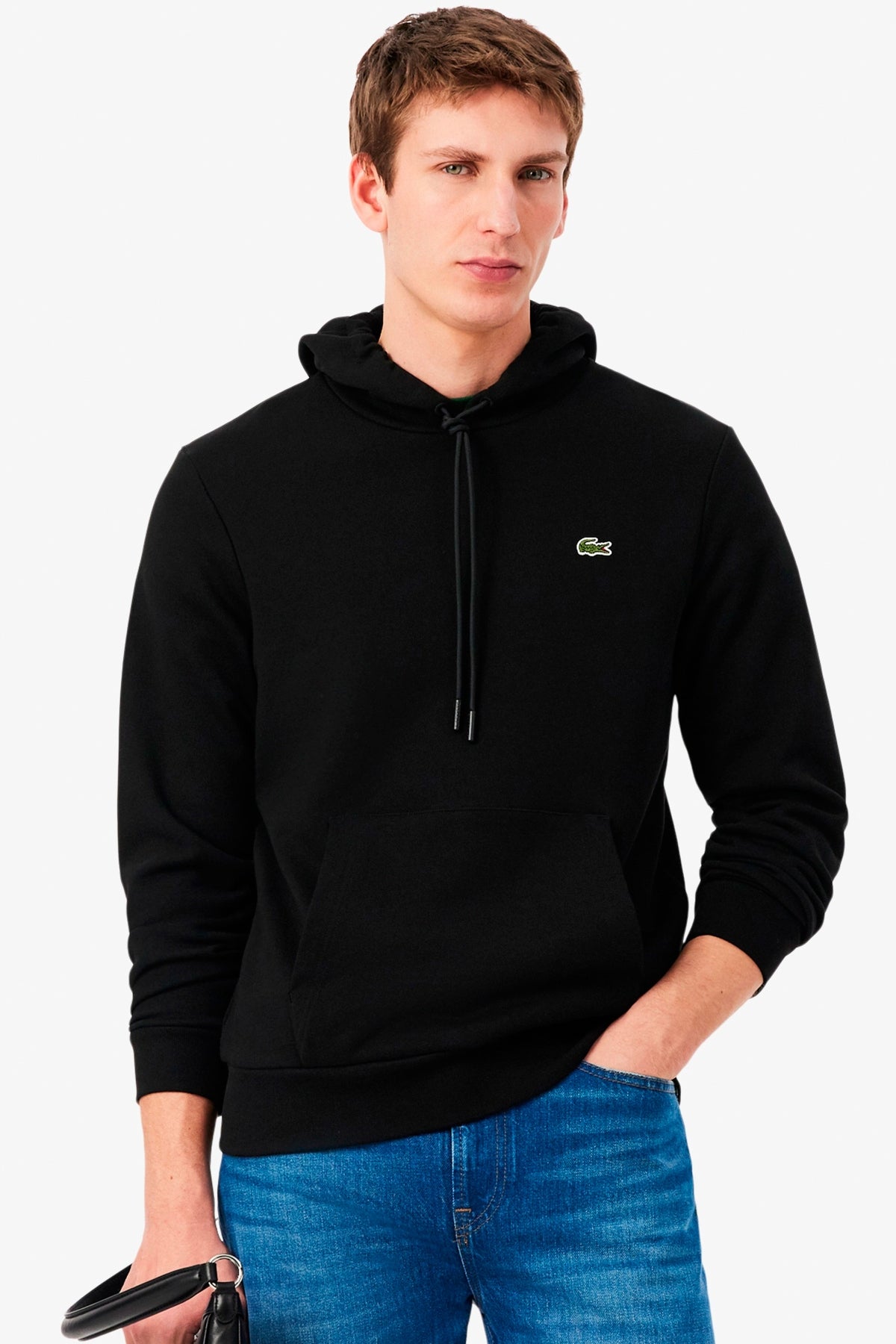LACOSTE SH SWEATSHIRTS CAPUCHE HOM en color NEGRO (1)