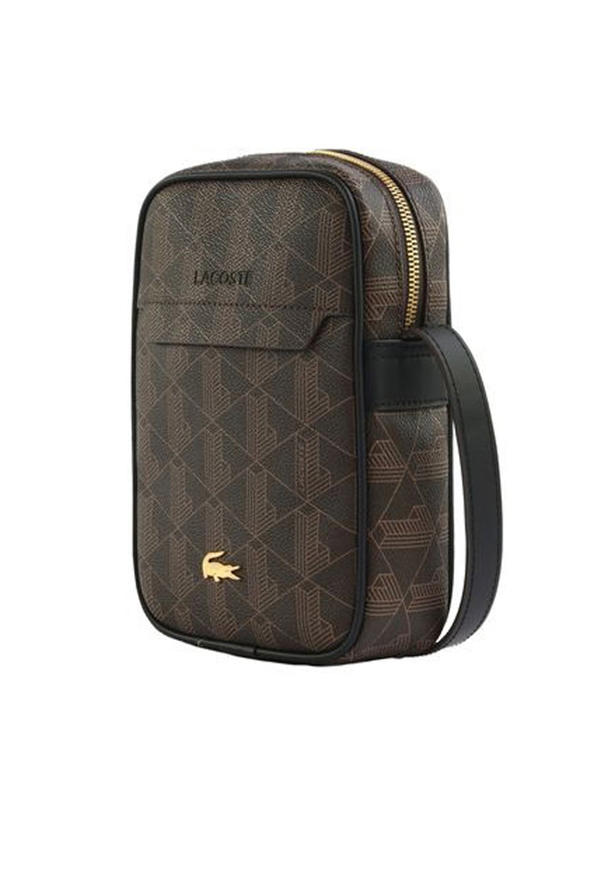 LACOSTE NUBG VERTICAL CAMERA BAG en color MARRON (3)