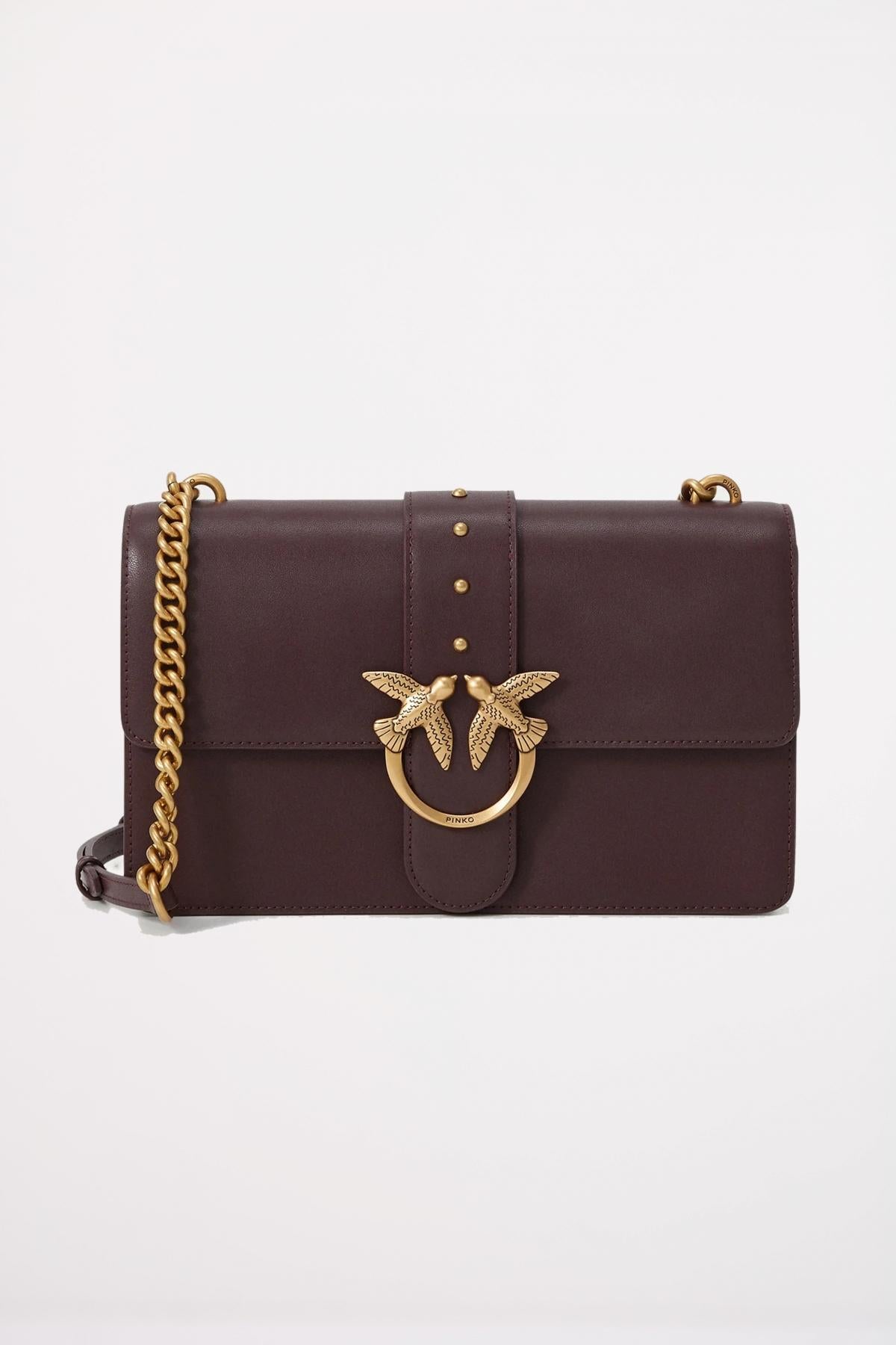 PINKO LOVE ICON MINI CL en color BURDEOS (1)