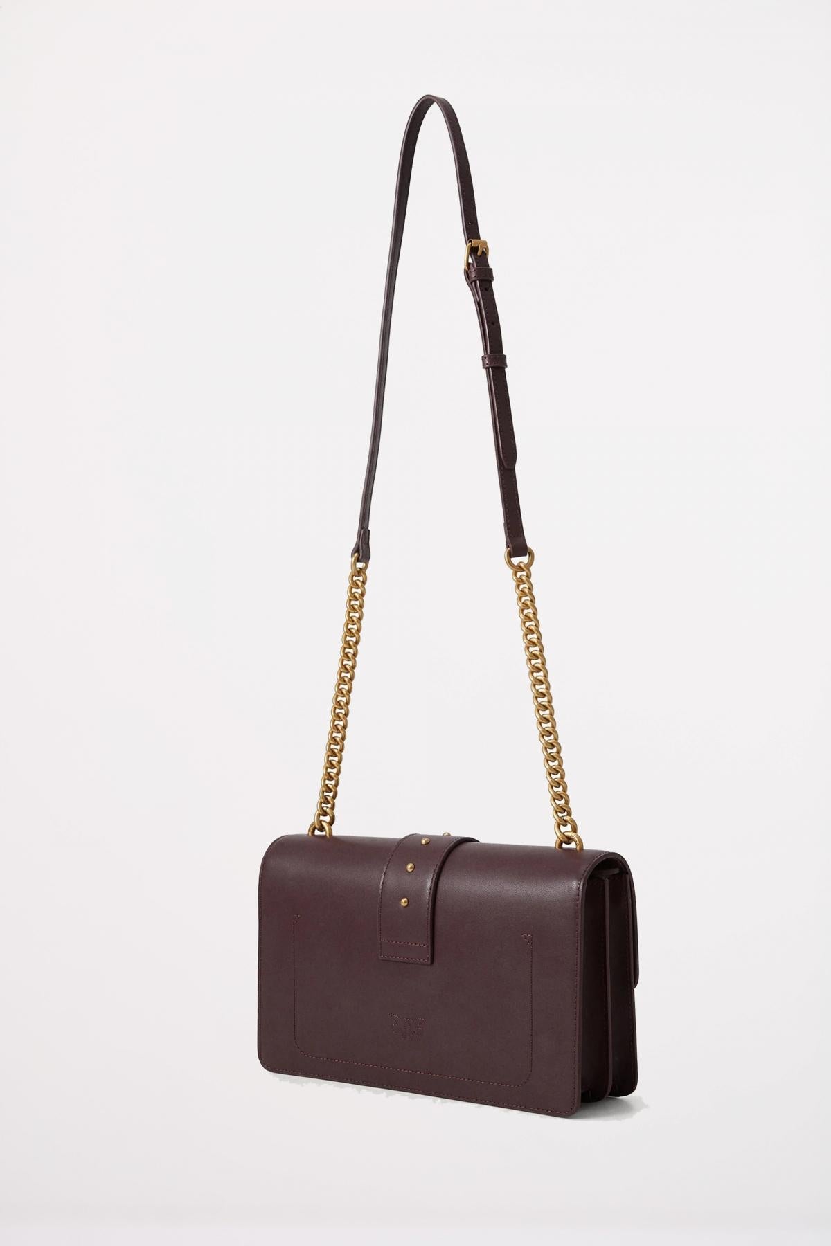PINKO LOVE ICON MINI CL en color BURDEOS (2)