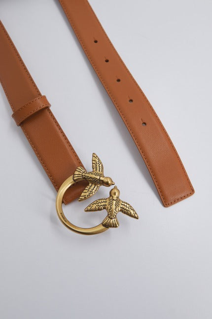 PINKO LOVE BERRY H BELT VITE en color MARRON (4)