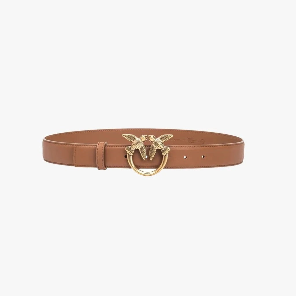 PINKO LOVE BERRY H BELT VITE en color MARRON (4)