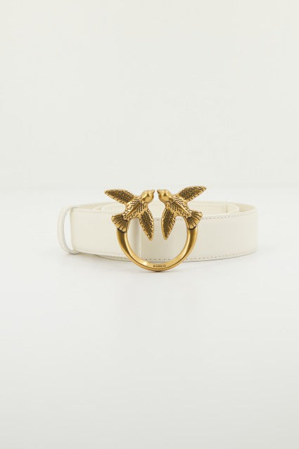 PINKO LOVE BERRY H BELT VITE en color BLANCO (1)
