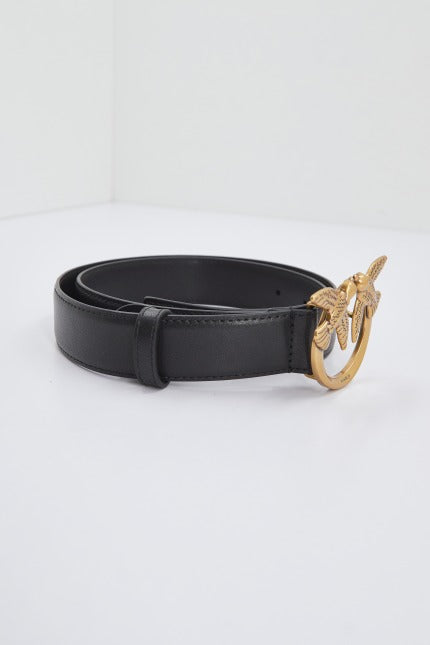 PINKO LOVE BERRY H BELT VITE en color NEGRO (2)