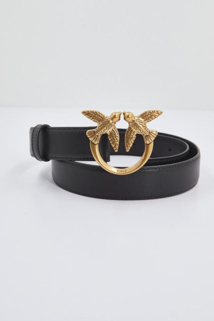 PINKO LOVE BERRY H BELT VITE en color NEGRO (3)