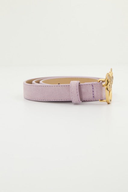 PINKO LOVE BERRY H BELT SUED en color VIOLETA (2)