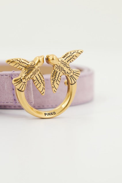 PINKO LOVE BERRY H BELT SUED en color VIOLETA (3)