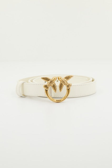 PINKO LOVE BERRY H BELT VITE en color BLANCO (1)