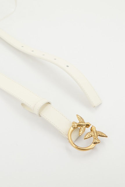 PINKO LOVE BERRY H BELT VITE en color BLANCO (4)