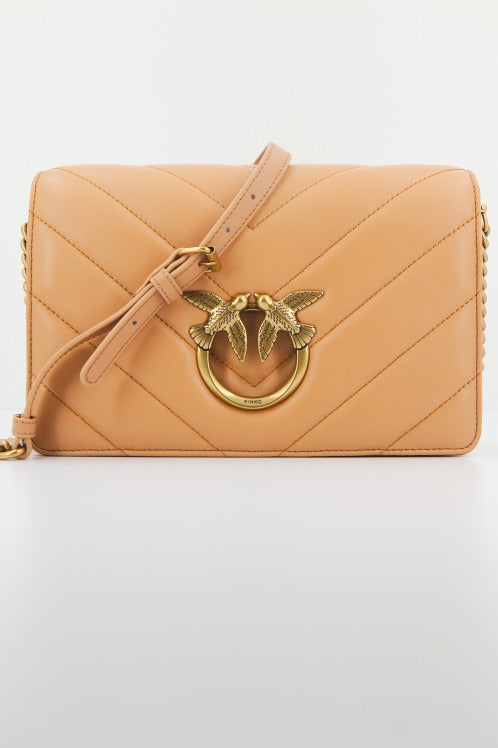 PINKO LOVE CLICK CLASSIC SHEE en color MARRON CLARO (2)