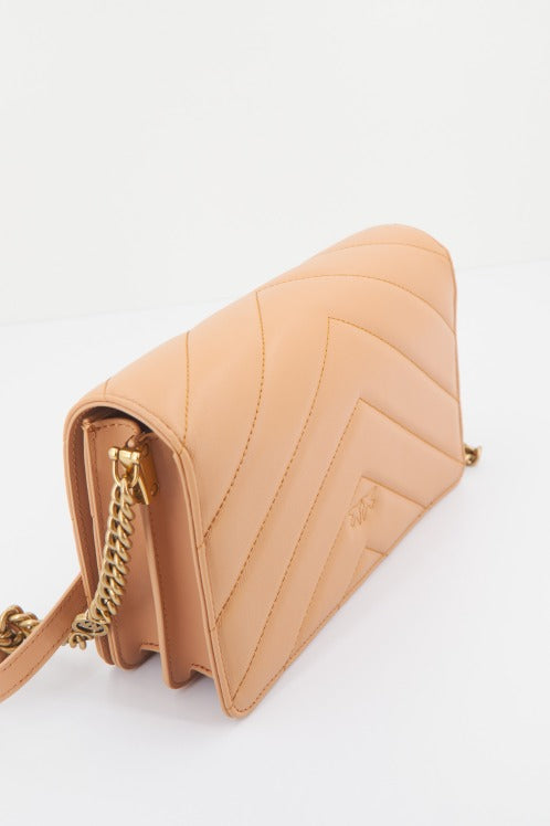 PINKO LOVE CLICK CLASSIC SHEE en color MARRON CLARO (1)