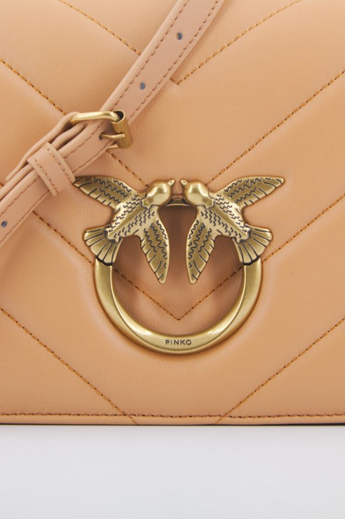 PINKO LOVE CLICK CLASSIC SHEE en color MARRON CLARO (4)