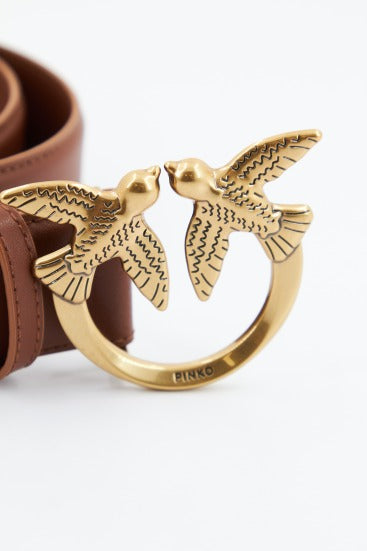 PINKO LOVE BERRY H BELT VITE en color MARRON (3)