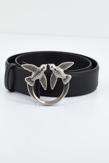 PINKO LOVE BERRY H BELT VITE en color NEGRO (1)