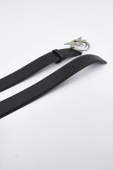 PINKO LOVE BERRY H BELT VITE en color NEGRO (4)