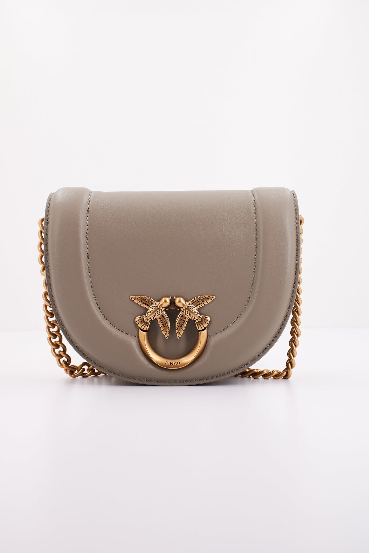 PINKO LOVE ROUND CLICK MINI V en color GRIS (1)