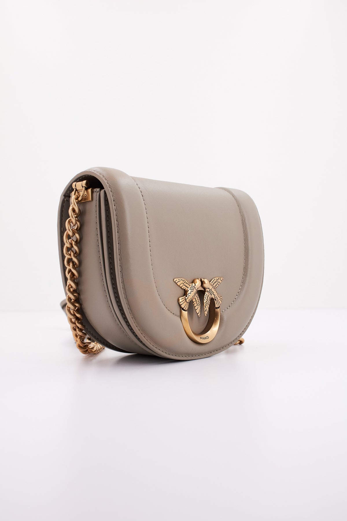 PINKO LOVE ROUND CLICK MINI V en color GRIS (2)