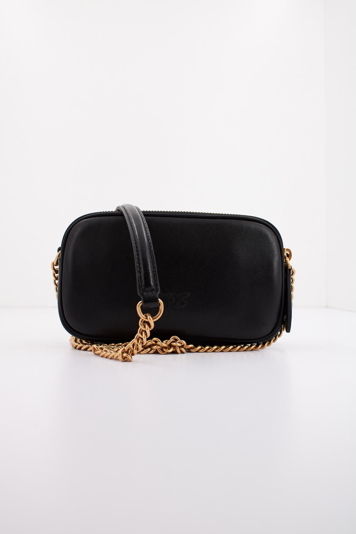 PINKO CAMERA CASE SHEEP NAPPA en color NEGRO (3)