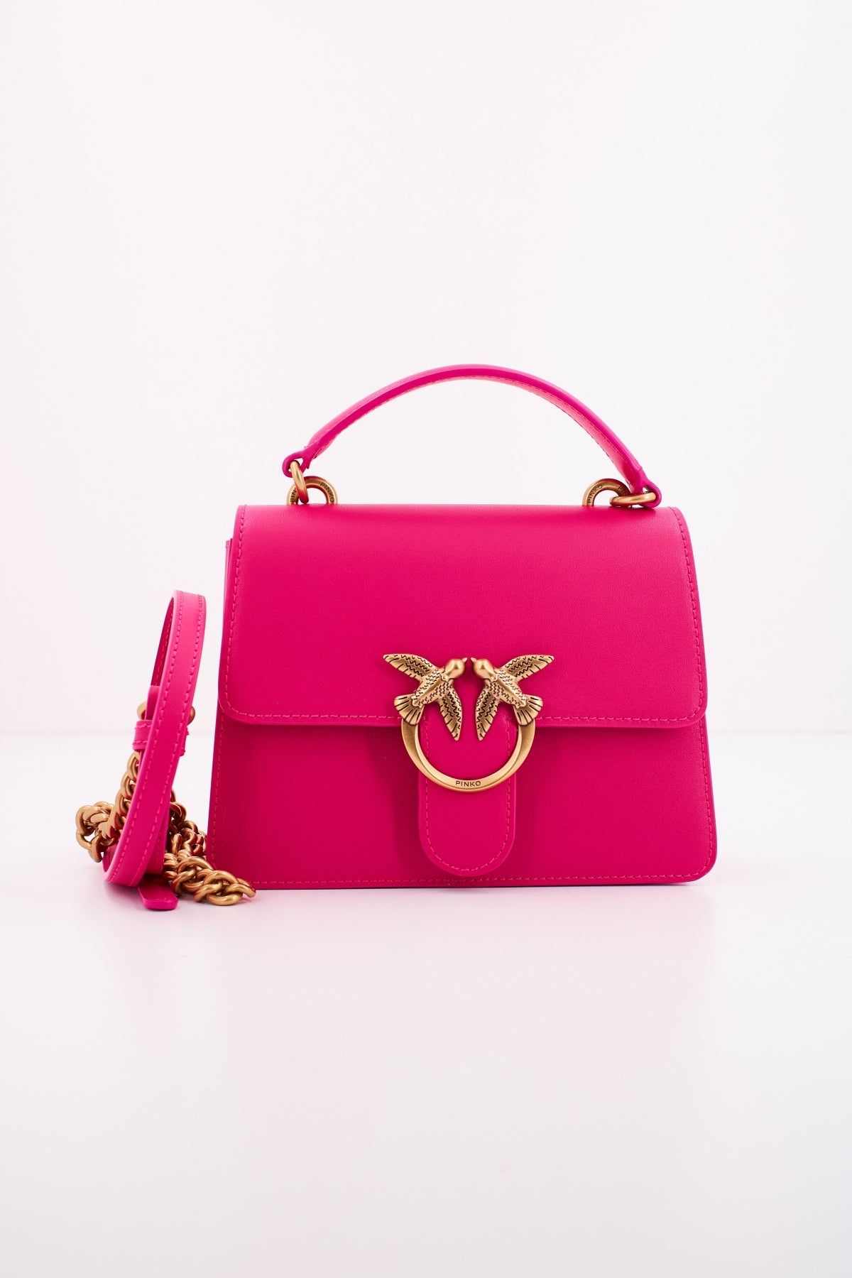 PINKO LOVE ONE TOP HANDLE MIN en color ROSA (1)