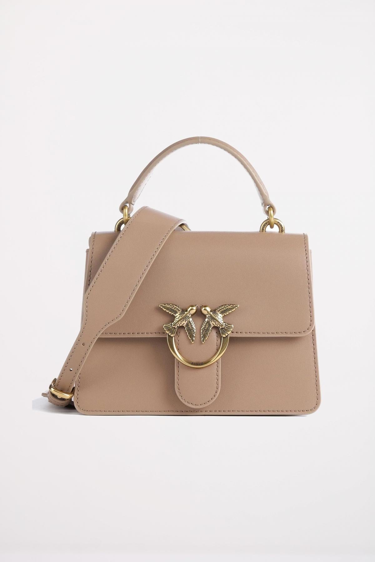 PINKO LOVE ONE TOP HANDLE MIN en color NUDE (1)