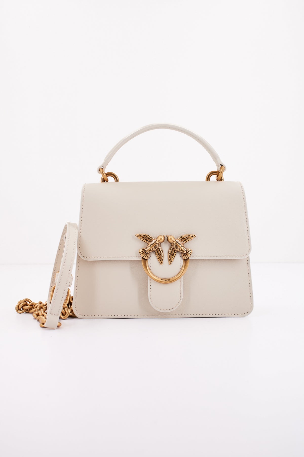 PINKO LOVE ONE TOP HANDLE MIN en color BLANCO (1)