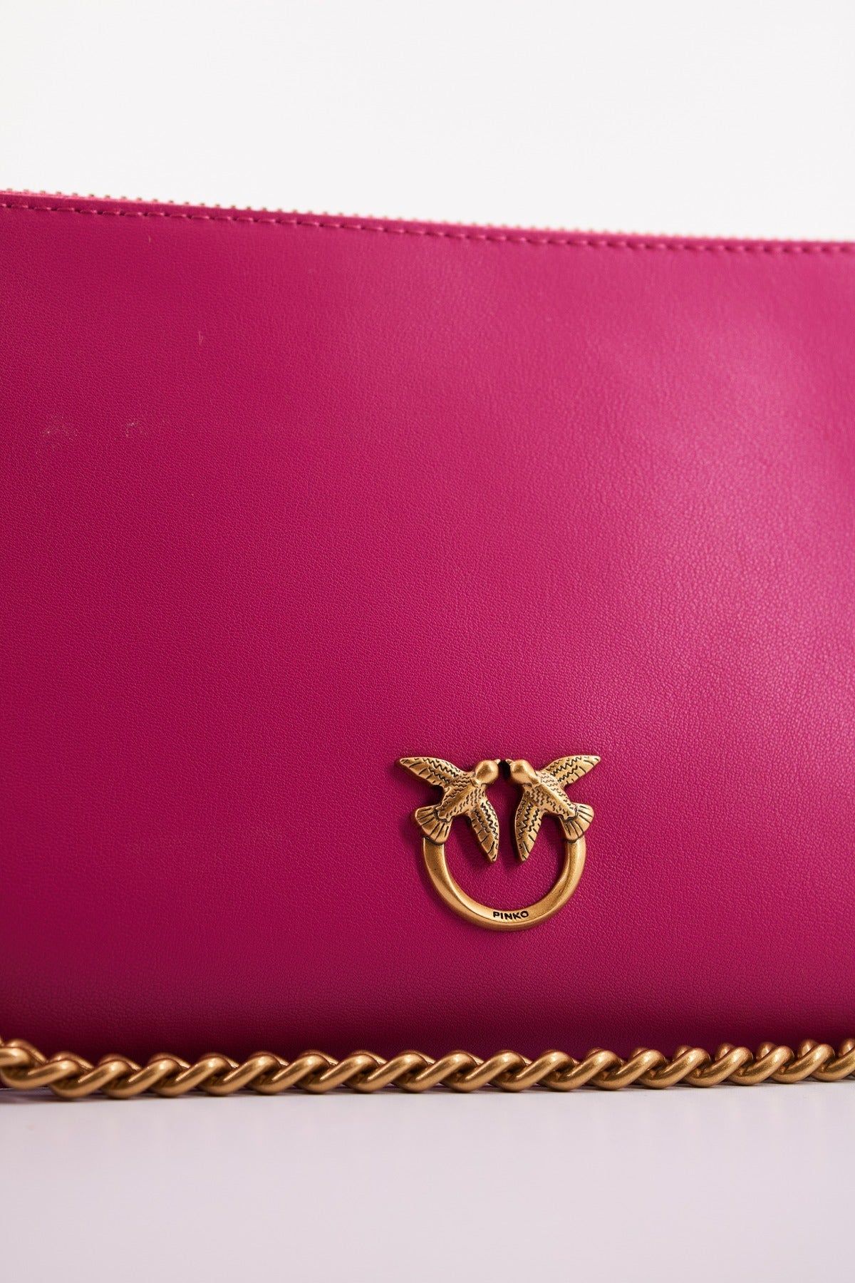 PINKO FLAT VITELLO SETA en color ROSA (4)