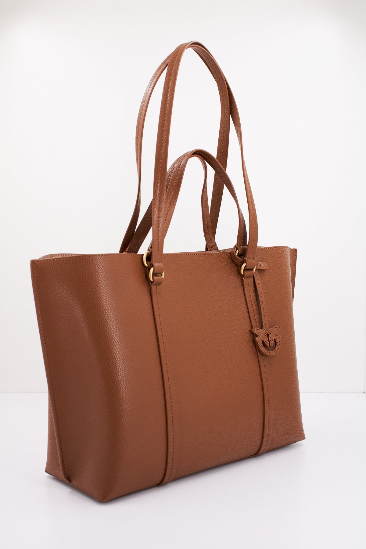 PINKO CARRIE SHOPPER BIG en color MARRON (2)